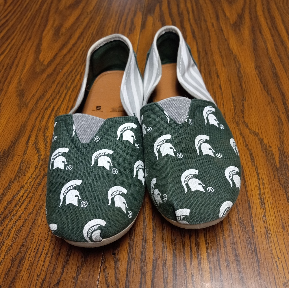 Women's Michigan State Slip On Flats.